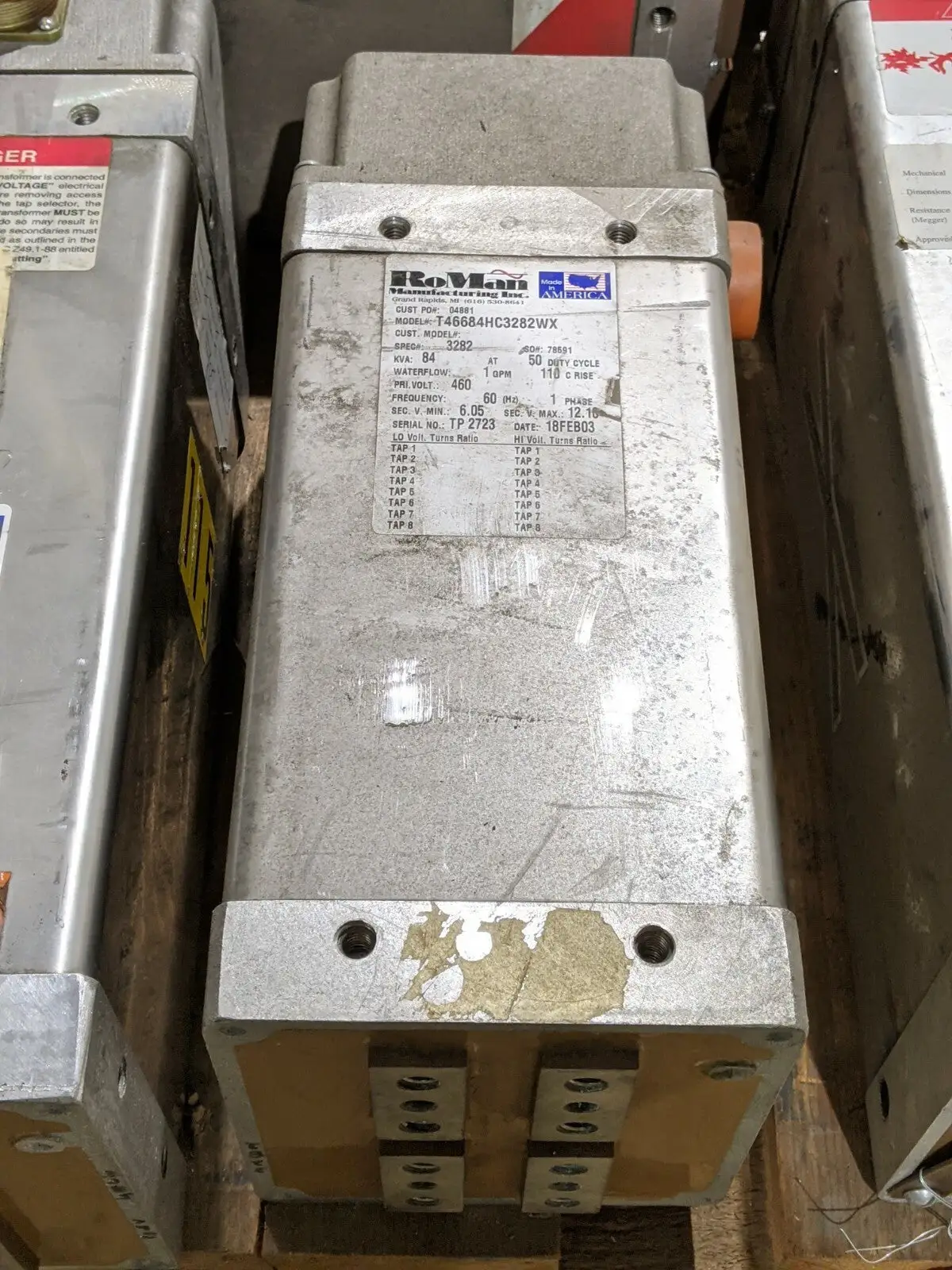 Used Roman T46684HC3282WX Welding Transformers Michigan US | Maverick Industrial Sales #1467867