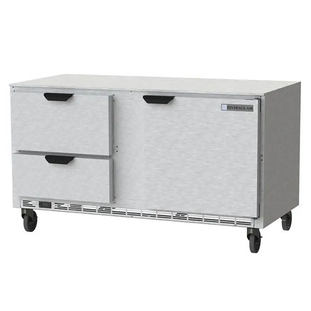 Beverage-Air UCFD60AHC-2 60" W Undercounter Freezer W/ (2) Section & (1) Door (2) Drawers, 115v