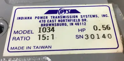 Used Indiana Power Transmission I034 Speed Reducers | Palmetto Automation #1148731