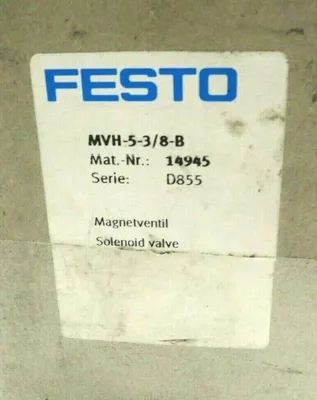 NEW FESTO MVH-5-38-B SOLENOID VALVE 14945 MVH538B