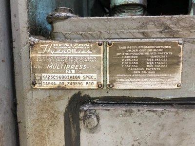USED DENISON MULTIPRESS DENISON MULTIPRESS KA25C96D03A104 SPEC PRESS