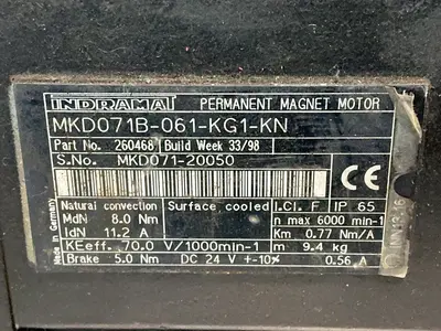 Used INDRAMAT MKD071B061KG1KN Motors (misc) Ohio US | HGR 24 #1518136