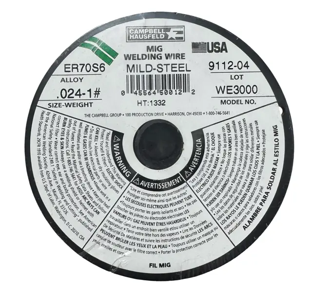 Campbell Hausfeld .024" MIG Welding Wire - Mild Steel WE3000