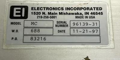 Used ELECTRONICS INC MC Industrial Controls | Surplus Asset Holdings #1218799