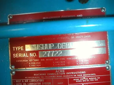 Used 1994 ACME SINGLE STATION PUSH UP DEBURR Deburring Machines Michigan US | RAB Industries, Inc. #183934