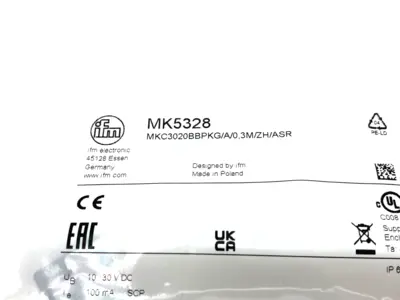NEW IFM C-SLOT CYLINDER SENSOR PNP 10-30VDC MKC3020BBPKG/A/0,3M/ZH/ASR