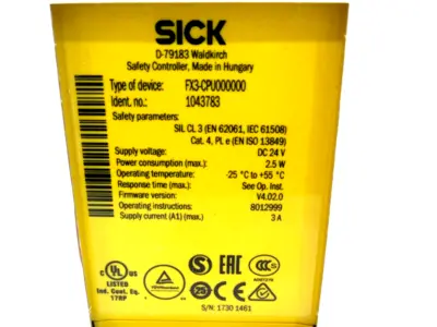 NEW SICK FX3-CPU000000 SAFETY CONTROLLER 1043783 FX3CPU000000