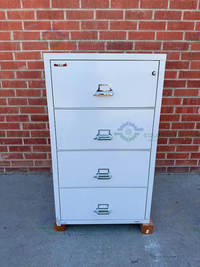 Used FIREKING FIRE-RESISTANT FILE CABINET 52" X 31" X 22" W/ 4 DRAWER MFG 2019 Safety Enclosures California US | Equipment Lab #1482175