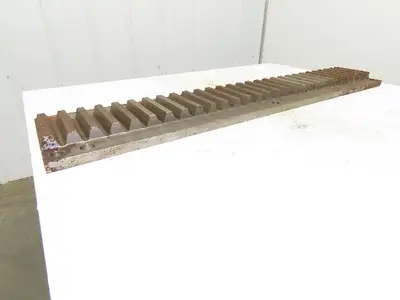 Steel Rectangular Gear Rack 2DP Pitch 29-Teeth 5.5" Width 45" OAL