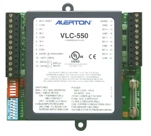 Alerton Honeywell VLC-550 PLC Programmable Logic Controller for HVAC Equipment [Refurbished]