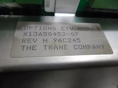 Trane X13650452-07 Chiller Options CTV Module Rev. H Used