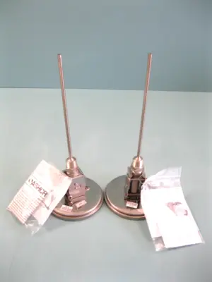 Lot (2) Ashcroft 0-50C° Adjustable Angle Thermometer 5" Dial 8" Stem 1/2" NEW F3