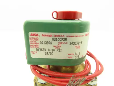 Asco Redhat 8210C93N Solenoid Valve 2-Way 40 PSI 5/8" NPT NC 24VDC