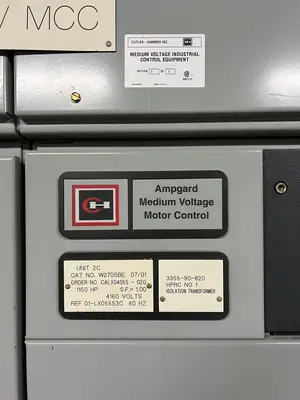 MV Double-Ended Unit Substation - 2 x 2000/3000kVA, 13.8kV Transformers w/ 4160V Ampgard Switchgear
