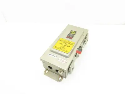 Square D HU361DS Safety Disconnect Switch 30 Amp 600V 3 Pole Non-Fused SS F06