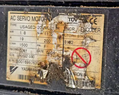 YASKAWA ELECTRIC USAGED-20VML11-H USAGED20VML11H SERVO MOTOR