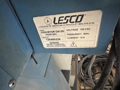 LESCO UV CONVEYORIZED CURING SYSTEM