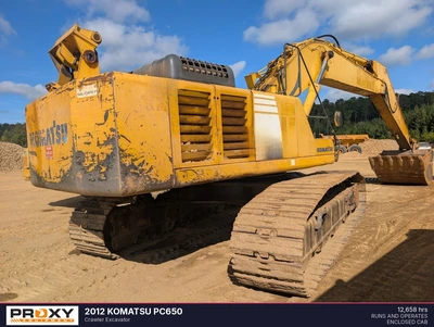 Used 2012 KOMATSU PC650 Crawler Excavators Alabama US | Proxy Equipment #1539942