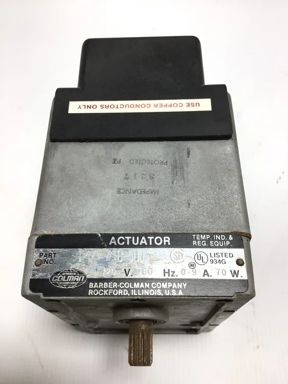 Used BARBER COLMAN 📏 MODEL: MA-418-500
⚡ VOLTAGE: 120V
⏱️ FREQUENCY: 60HZ
💡 POWER: 70W
🔄 CURRENT: 9A Rotary Actuators Pennsylvania US | Moses B Glick #1010679