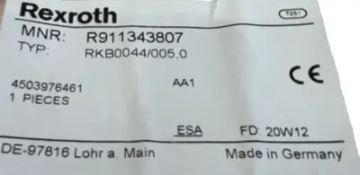 NEW REXROTH R911343807 CABLE RKB0044/005.0