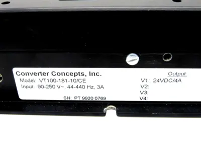 USED CONVERTER CONCEPTS VT100-181-10/CE POWER SUPPLY VT10018110CE