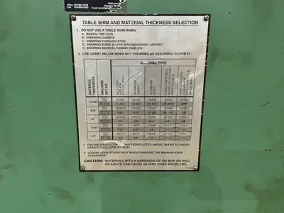 14' X 3/8" CINCINNATI MODEL 375-HS HYDRAULIC SHEAR WITH BACK GAUGE; FLOOR STANDING, NEW 1998: YOBRO #24238