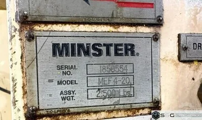 Used 1996 MINSTER P2-150-60 PIECEMAKER Straight Side Presses Michigan US | S & G Press and Machinery Sales #1364636