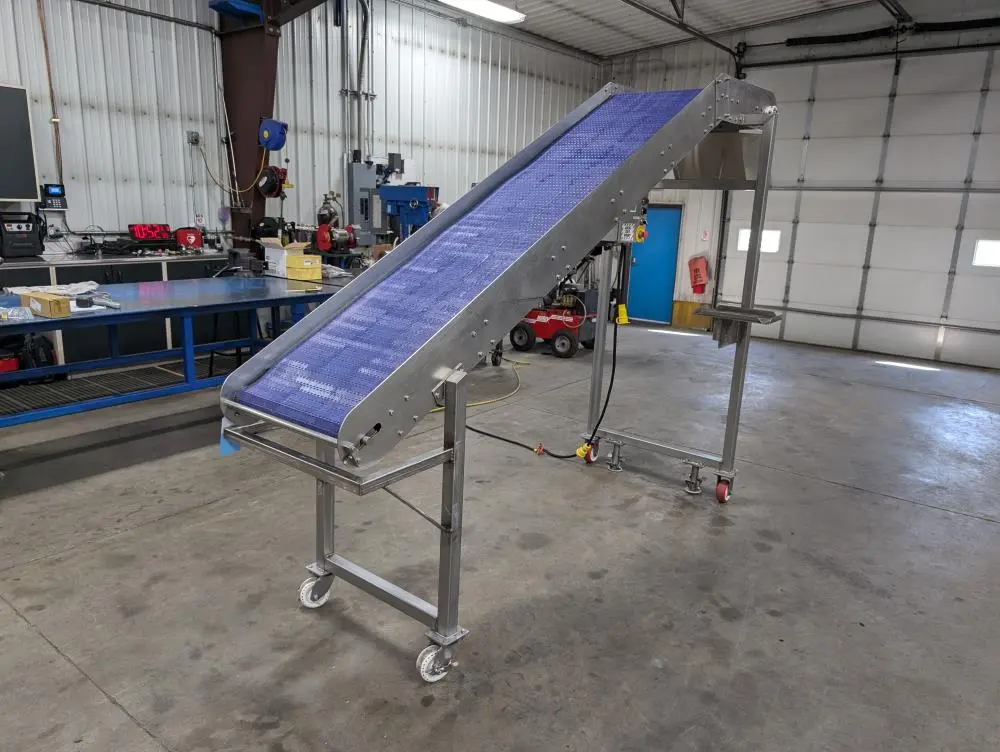 SS Incline Plastic Belt Conveyor