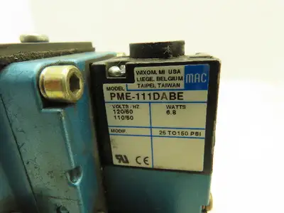 MAC 6521B-211-PM-111DA Pneumatic Double Solenoid Valve 4/2-Pos 120V w/Sub-Base