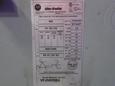 USED ALLENBRADLEY VFJ592004