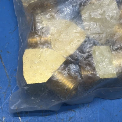 BAG OF 10 BRASS PIPE TREAD STR ELB 3/8 Fast Shipping + Warranty