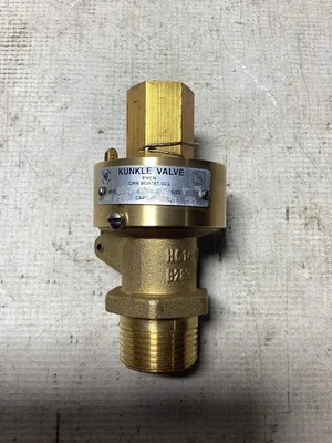 Kunkle 1in Brass Relief Valve; 0001-E01-KC-0068 -NIB