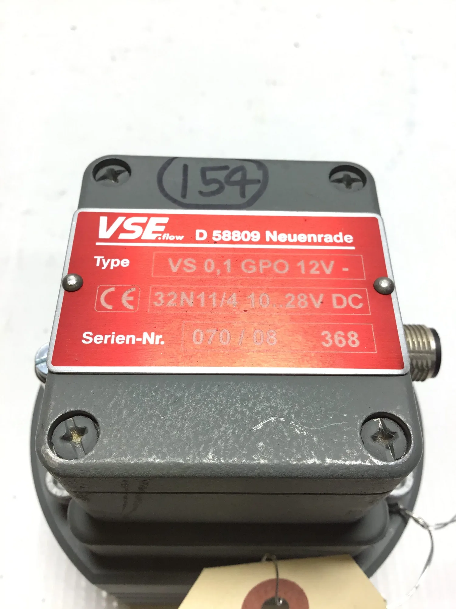 VSE VS0.1GPO12V Gear Flow Meter 10-28VDC
