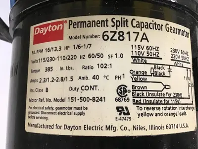 USED DAYTON 6Z817A
