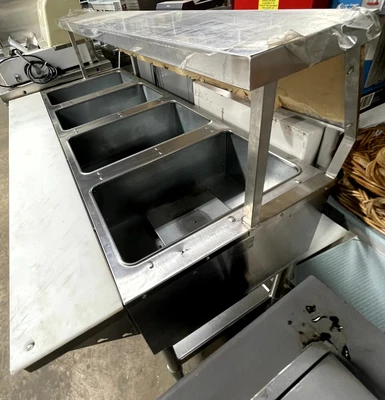 72-0387 Eagle SHT4-NG Natural Gas 4-Well Hot Bar with Overshelf