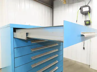 Nu-Era Modular Tool Storage Cabinet 10 Drawer 45x28x61" Stanley Vidmar Blue