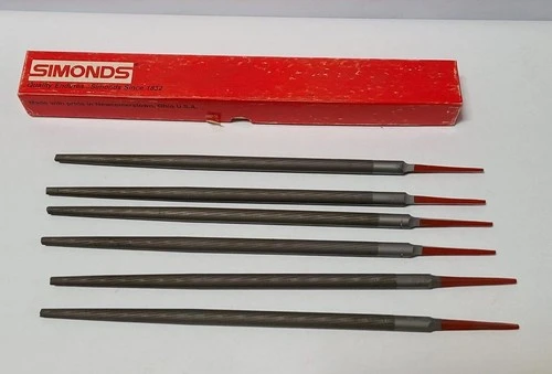 6 Pcs Simonds 12” Round Smooth File 73-403500 New USA