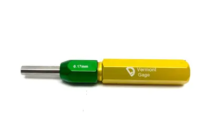 USED VERMONT GAGE STEEL X NOGO REVERSIBLE GAGE HANDLE ASSEMBLY 6.17MM