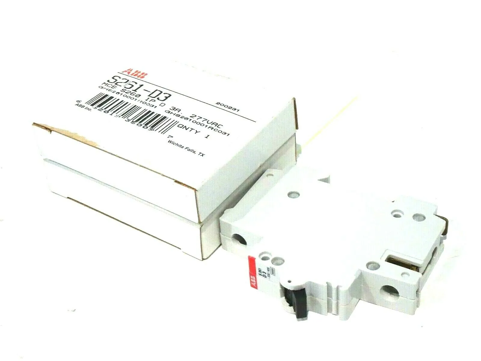 2 NEW ABB S261-D3 CIRCUIT BREAKERS S261D3