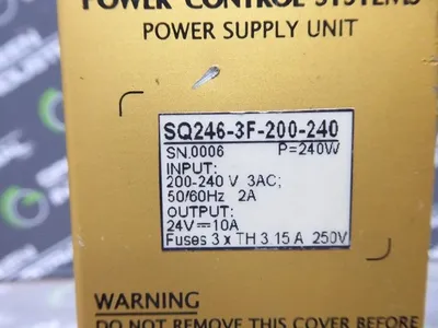 Power Control Systems SQ246-3F-200-240 Power Supply Unit Used
