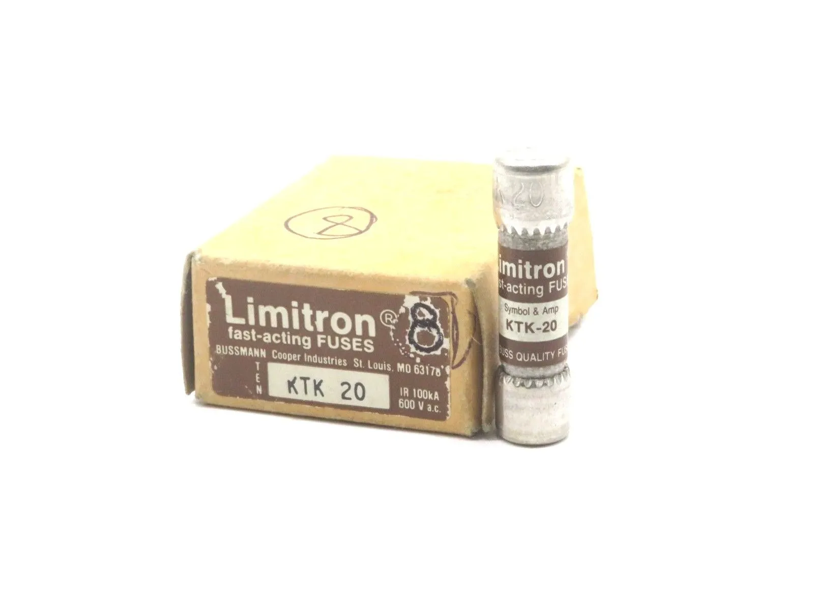 8 NEW LIMITRON KTK-20 FUSES KTK20