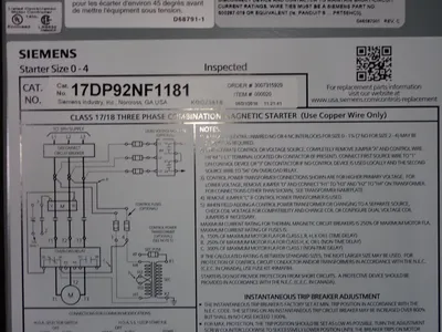 USED SIEMENS 17DP92NF1181