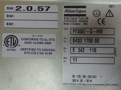 USED ATLAS PF30007-G-HW