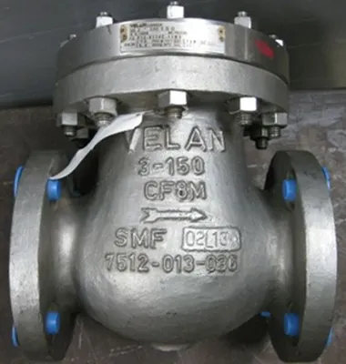 QTY. 1. VELAN 3" 150 FLANGED RAISED FACE CF8M SWIN...