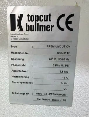 2012 topcut bullmer premiumcut CV Fabric Cutter | Charter Auctions (8)
