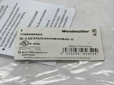New | in-Stock Weidmuller IE-C5ES8UG0005M40M40-G, 1166000005 PLC Ethernet Equipment Michigan US | Maverick Industrial Sales #1487506