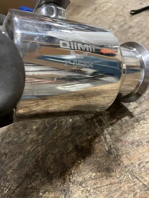 QiiMii 2” 304 Stainless Steel Manual 3-Way Tri-Clover Clamp Sanitary Tee Valve