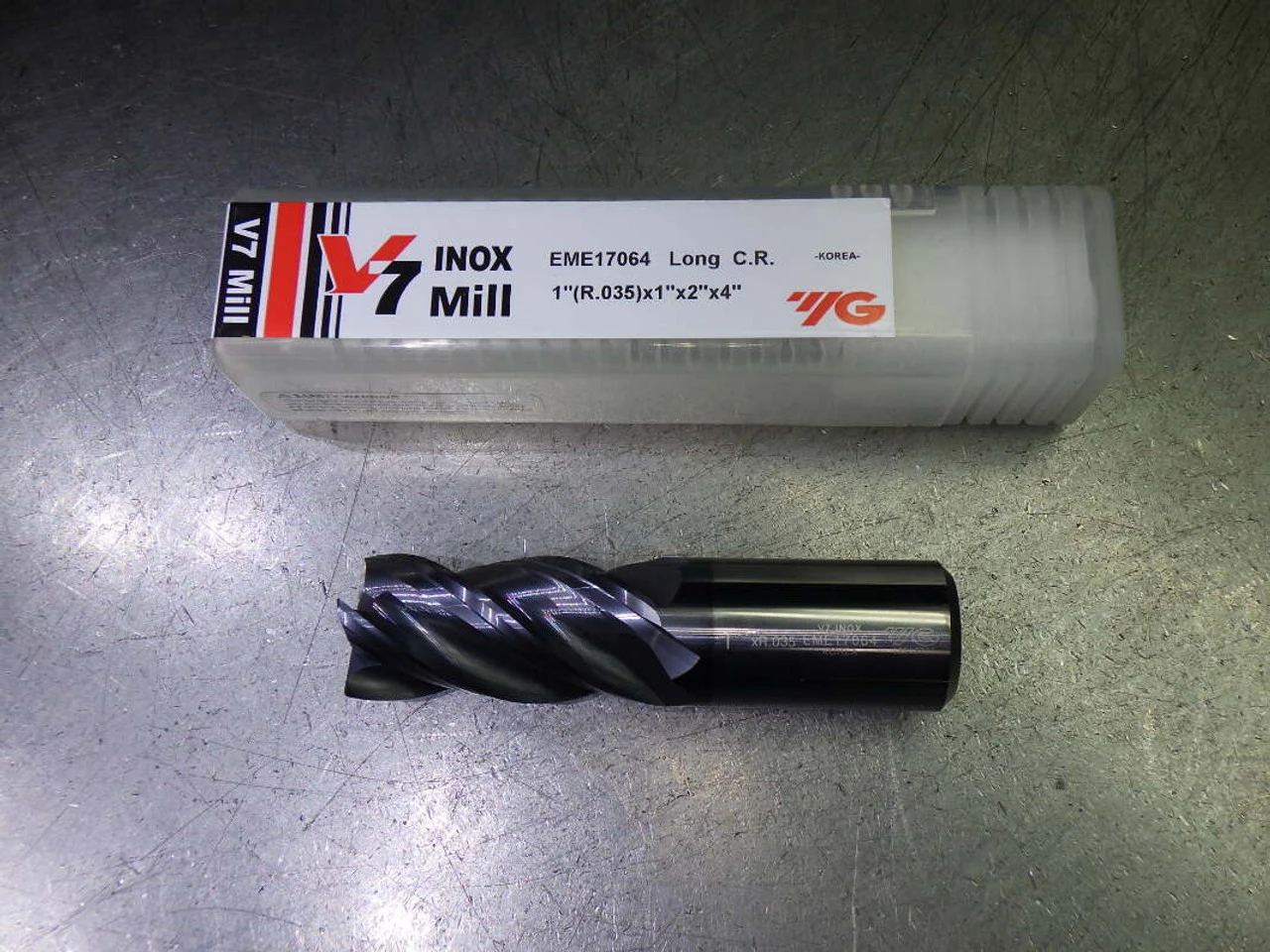 YG-1 V7 INOX 1" 4 Flute Carbide Cr Endmill 1" Shank .035" R EME17064 (LOC2085B)