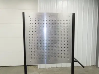 Mobile Work Cart Pegboard Workstation Caster Wheels 31x34" W/ 34x22" Base