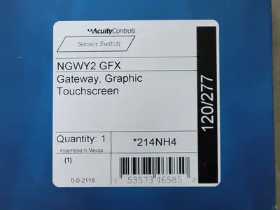NEW ACUITY CONTROLS NGWY2 GFX